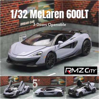 McLaren-Voiture l'inventaire en métal moulé sous pression pour enfants, modèle de jouet de sport ThomZ CiTY, collection son et lumière, cadeau, 1/32, 600LT