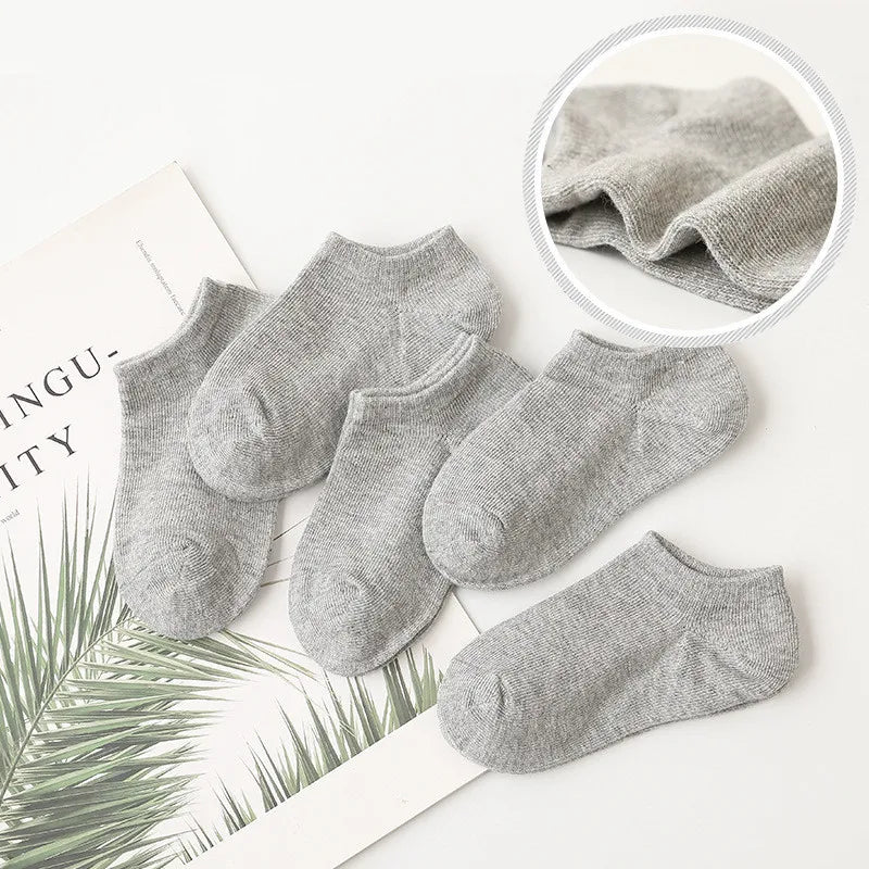5 paires/lot enfants chaussettes garçon fille coton mode respirant maille chaussettes printemps été haute qualité 1-12 ans enfants cadeaux d'anniversaire