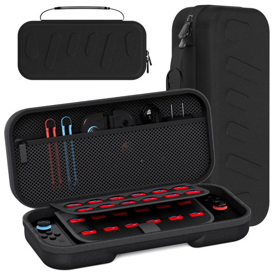 Carrying Case for Switch 2 Slimline Model 2025, Protective Hard Case with 20 Game Card Slots, Portable Travel Organizer