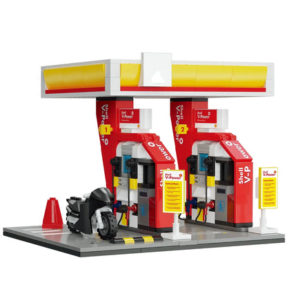 MOC City – Station de vente au détail, série de lavage de voiture, bloc de construction, modèle de dépanneur, briques, jouets pour enfants, cadeaux de bricolage