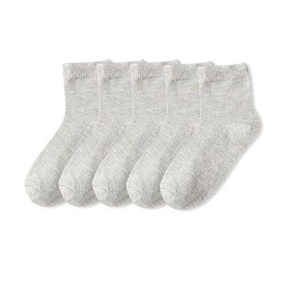 5 paires/lot enfants chaussettes garçon fille coton mode respirant maille chaussettes printemps été haute qualité 1-12 ans enfants cadeaux d'anniversaire