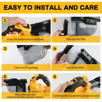 DEWALT 5 en 1 aspirateur sans fil Portable 400W aspirateur électrique à main sec pour tapis de sol voiture pour batterie DeWalt