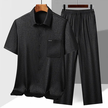 (Chemises + pantalons) printemps été coton lin chinois Tang costume hommes Style chinois Hanfu Tang costume ensemble