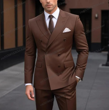 Nouveau Orange mode affaires hommes costume marié Groomsman fête de mariage bal mâle Occasion formelle Tuxedos 2 pièces ensemble Blazer pantalon