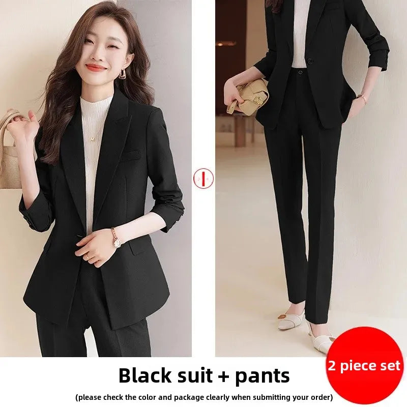 Zihong – costume gris pour femmes, Collection d'automne, haut de gamme, à la mode, élégant, ensemble pantalon, origine chinoise continentale, nouvelle collection 2023