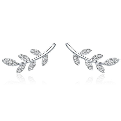 WOSTU boucles d'oreilles cœur fleur 100% argent Sterling 925 perle petites boucles d'oreilles pour femmes mariage fiançailles bijoux cadeaux