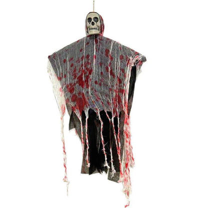 Fantômes de crâne d'halloween suspendus, décoration de maison hantée d'horreur, accessoires lumineux pour intérieur et extérieur, accessoire de scène de fête de pâques