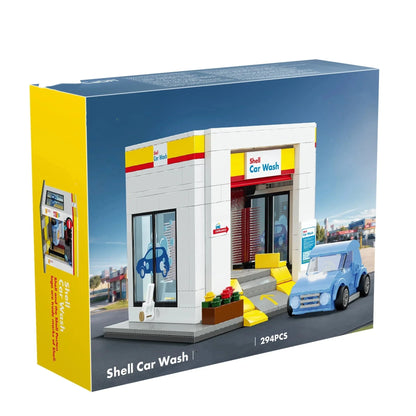 MOC City – Station de vente au détail, série de lavage de voiture, bloc de construction, modèle de dépanneur, briques, jouets pour enfants, cadeaux de bricolage