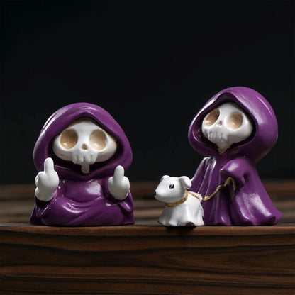 Décorations de squelette d'halloween, ornements fantômes créatifs pour fête effrayante, maison, bureau, installation de scène effrayante, 4 pièces