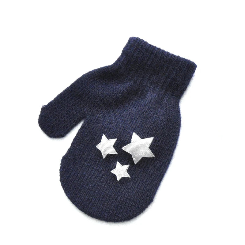 Gants d'hiver chauds pour bébés de 1 à 4 ans, mitaines tricotées en Patchwork, gants à doigts complets pour étudiants de la maternelle