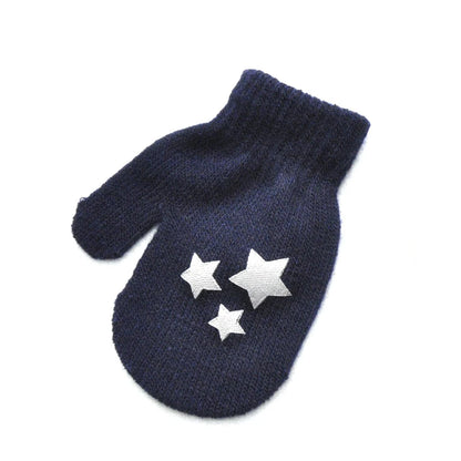 Gants d'hiver chauds pour bébés de 1 à 4 ans, mitaines tricotées en Patchwork, gants à doigts complets pour étudiants de la maternelle