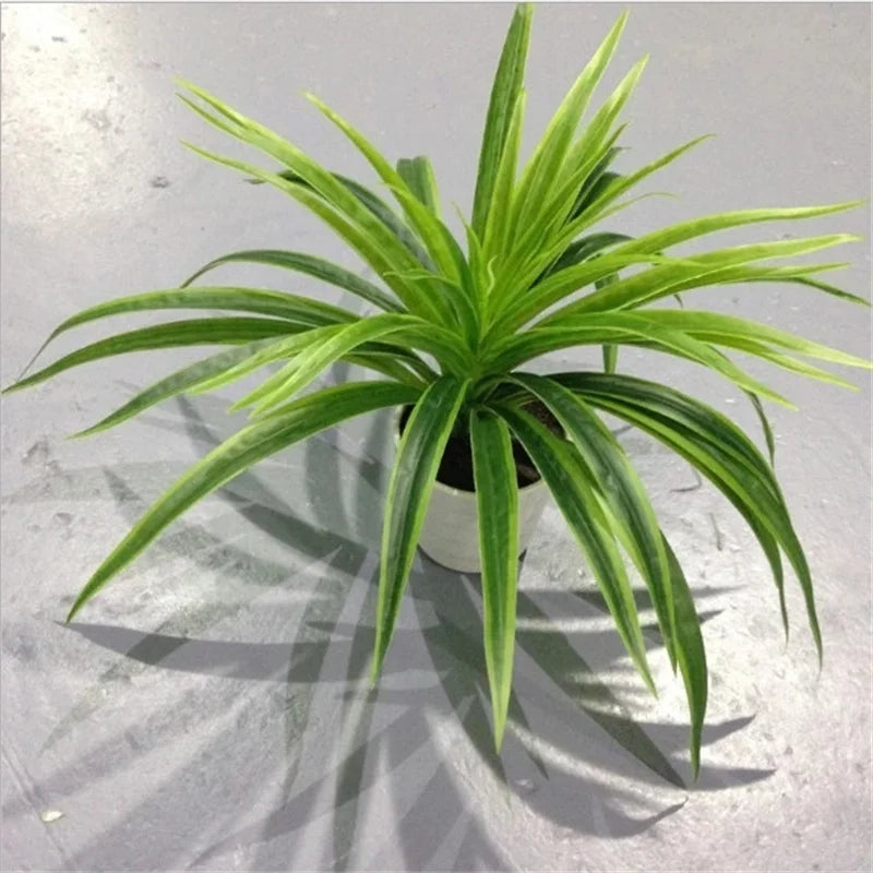 Plantes artificielles en plastique, branche de Chlorophytum, fausses plantes décoratives pour la maison, décoration de table intérieure en Pot, sans Pot