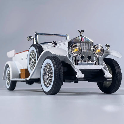 1:24 Rolls Royce Phantom I 1925 luxe classique rétro berline alliage métal moulé sous pression modèle voiture son lumière retirer Collection passe-temps
