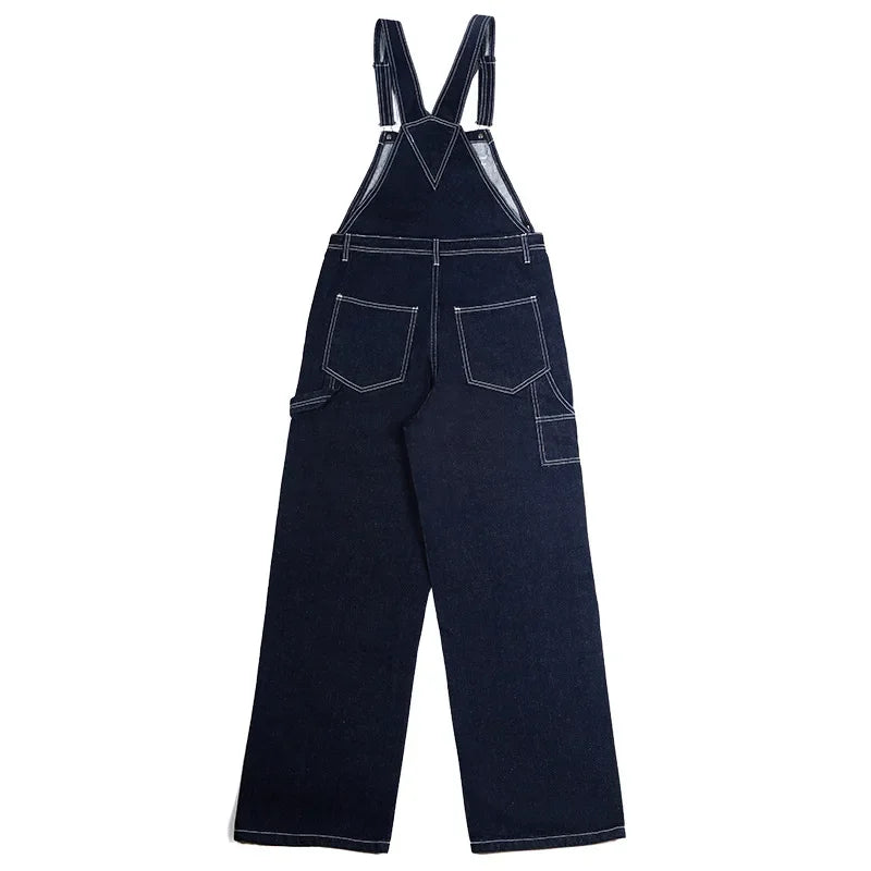 OKONKWO-Salopette Vintage en Denim à Rayures pour Homme, Vêtement de Travail Authentique en Coton, Style Décontracté, Nouvelle Collection