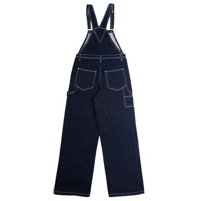 OKONKWO-Salopette Vintage en Denim à Rayures pour Homme, Vêtement de Travail Authentique en Coton, Style Décontracté, Nouvelle Collection