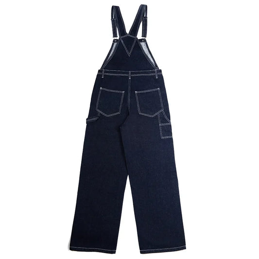 OKONKWO-Salopette Vintage en Denim à Rayures pour Homme, Vêtement de Travail Authentique en Coton, Style Décontracté, Nouvelle Collection