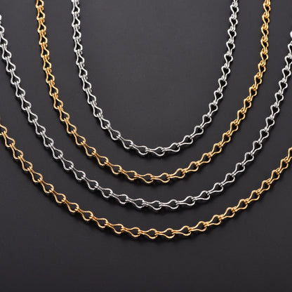 Collier en acier inoxydable pour femmes, chaîne de cou à maillons en forme de guitare, Punk, couleur argent et or, ras du cou, bijoux en métal, 4.6mm