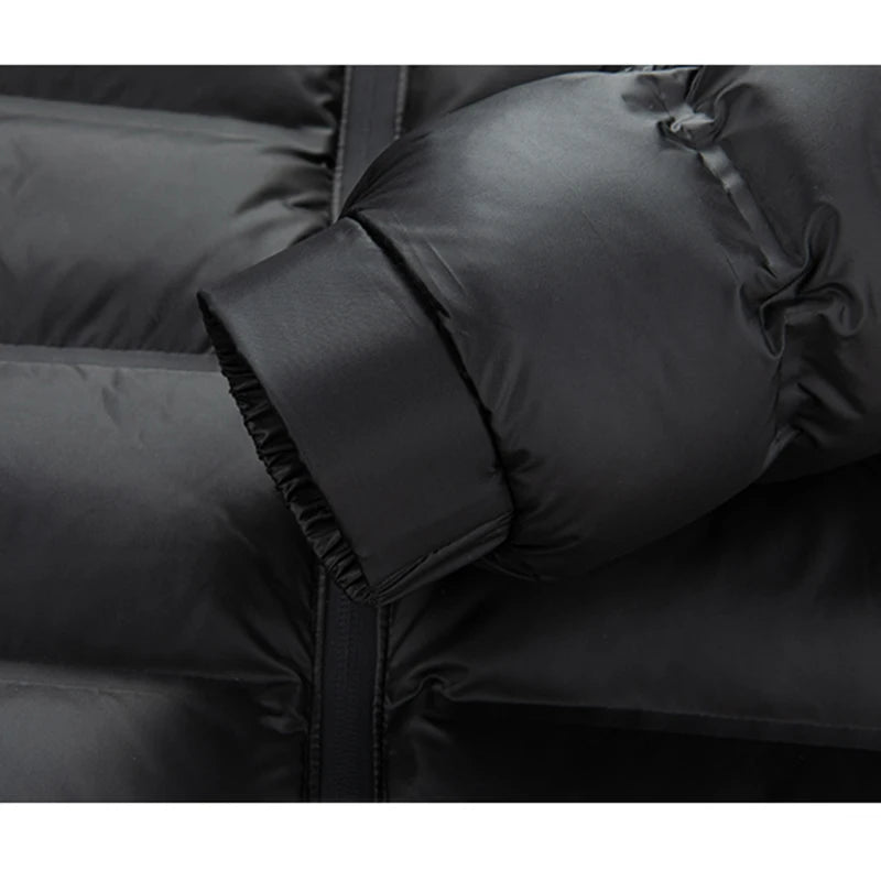 Parka à col grand pour homme, vêtement d'extérieur épais et décontracté, coupe cintrée, imperméable, chaud, col montant, nouvelle collection hiver 2026