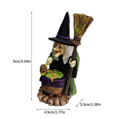 Figurine de Sorcière d'Horreur d'Halloween, Ornements de Décoration de Bureau, Bricolage pour ix, Jardin, Joyeuses Vacances d'Halloween, Décor de Bar