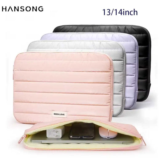 Puffy Laptop Sleeve 13/14 Inch MacBook Air iPad Pro Case Tablet Pouch Fashionable Soft Laptop Case
