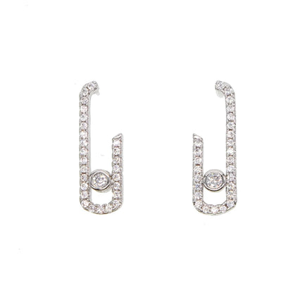 Boucles d'oreilles minimalistes en argent Sterling 925 pour femmes, 1 pièce, sans mouvement, en pierre Cz, bijoux de luxe délicats à la mode