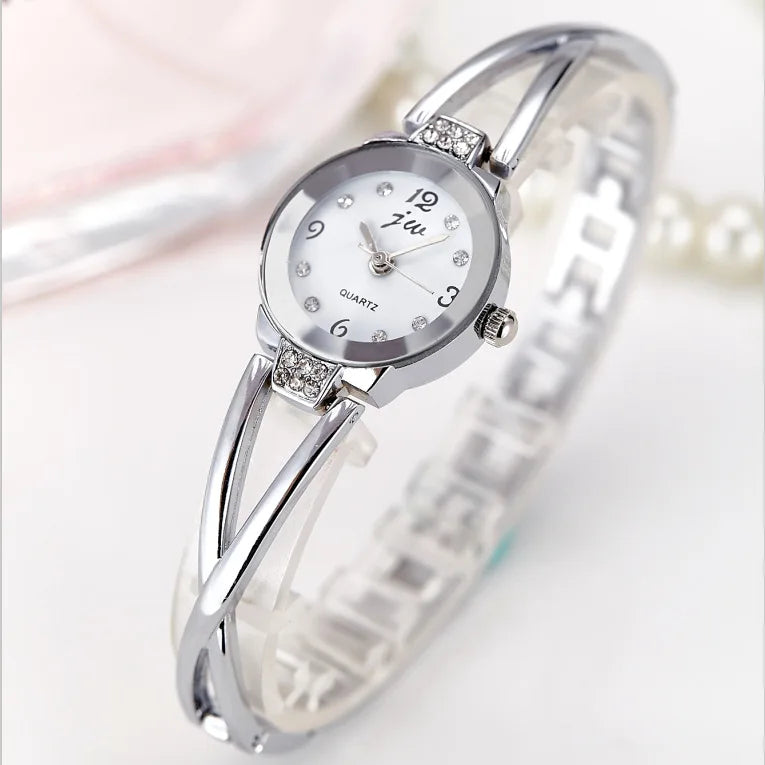 montre à quartz décontractée femmes maille en acier inoxydable Relogio Feminino