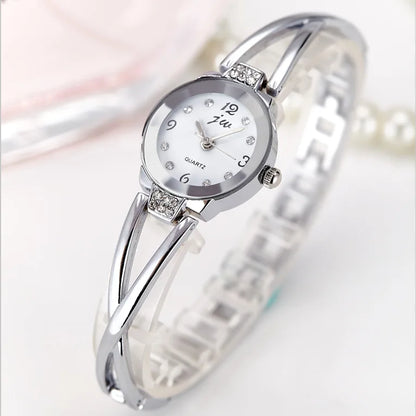 montre à quartz décontractée femmes maille en acier inoxydable Relogio Feminino