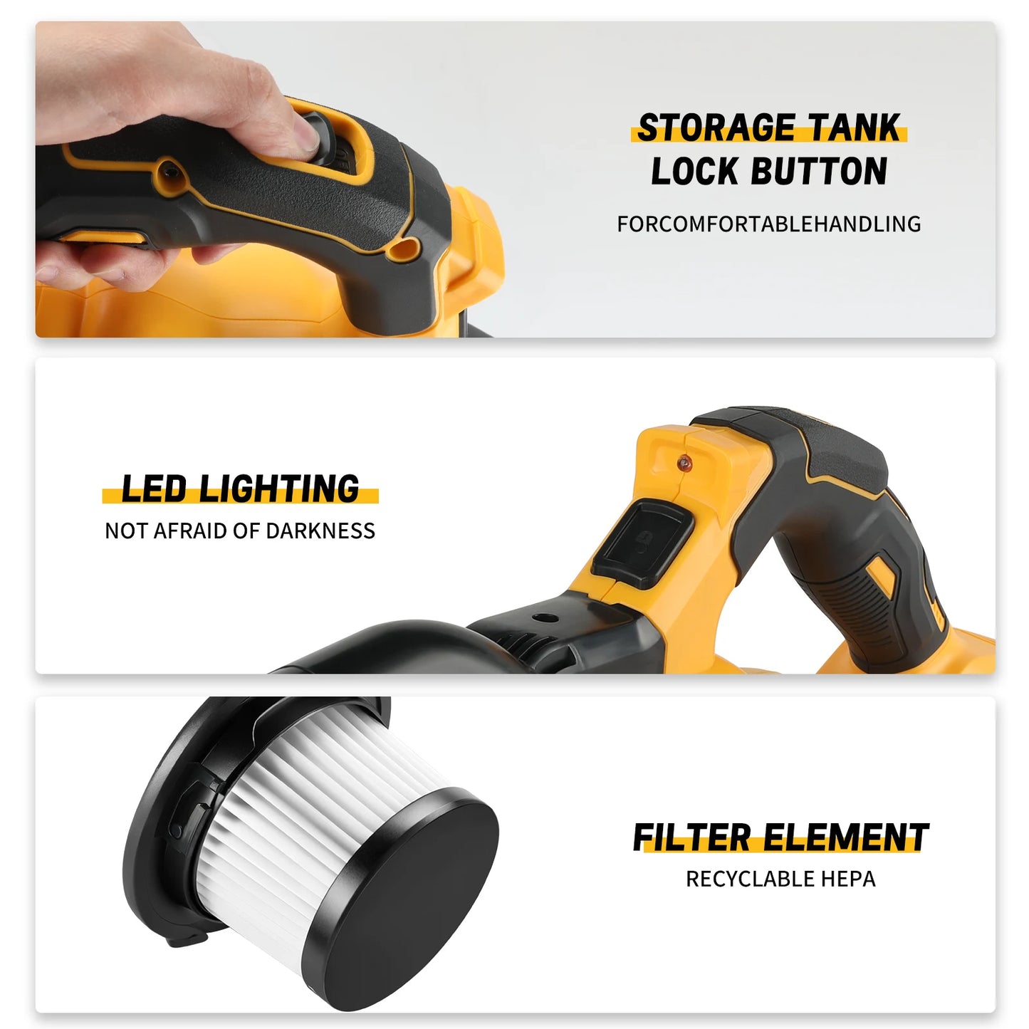 DEWALT 5 en 1 aspirateur sans fil Portable 400W aspirateur électrique à main sec pour tapis de sol voiture pour batterie DeWalt