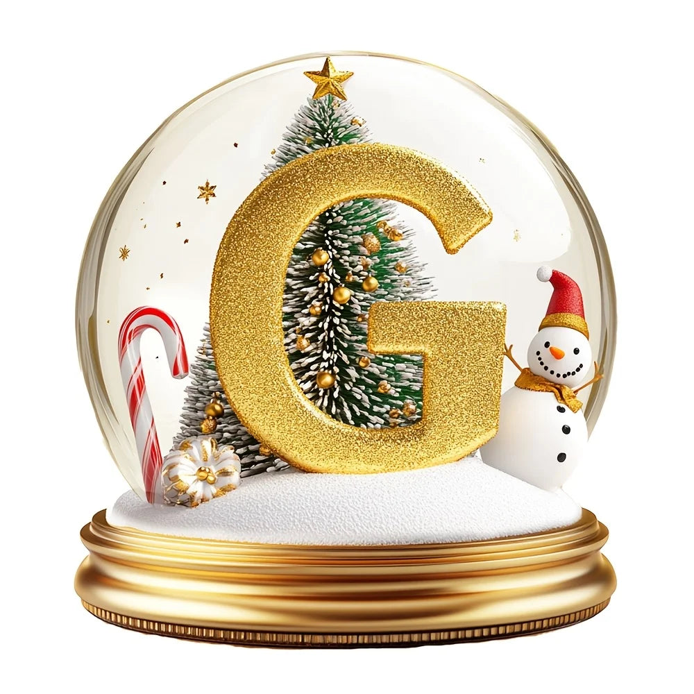 Décorations d'arbre de Noël lettre mixte, ornement de bureau, portrait de famille, décor de ferme, vacances, décoration de bureau, acrylique