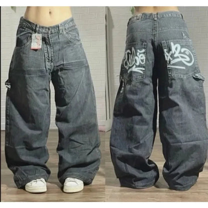 Tendances de la mode américaine Joker outillage poche Baggy jean femme rue Y2K nouveau Hip Hop surdimensionné pantalon à jambes larges unisexe jean