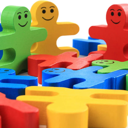 Blocs de méchant d'équilibre en bois, jouets Montessori pour les tout-petits, jouets éducatifs à empiler pour les motricité Fine, l'observation et la correspondance