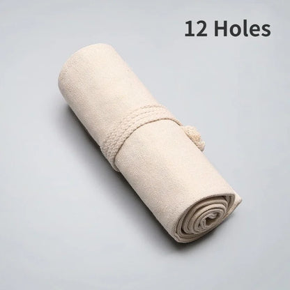 Trousse à crayons fournitures scolaires étudiant Art stylo sac pochette toile stylo enveloppement rouleau maquillage cosmétique brosse stylo stockage papeterie