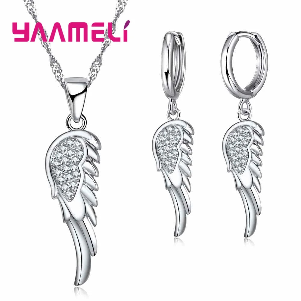 YAAMELI – ensemble de boucles d'oreilles et pendentifs pour femmes, bijoux de mariage en Zircon CZ, de fiançailles