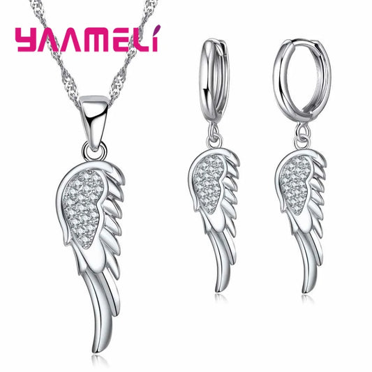 YAAMELI – ensemble de boucles d'oreilles et pendentifs pour femmes, bijoux de mariage en Zircon CZ, de fiançailles