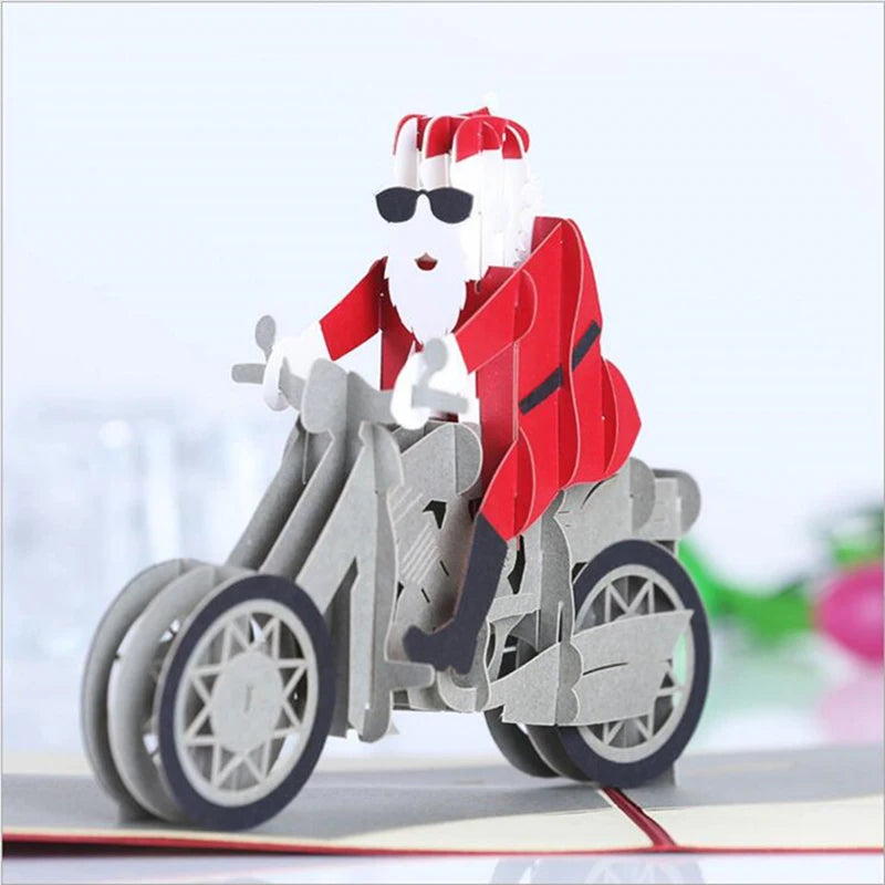 Carte de vministériels x de Noël 3D colorée faite à la main, cartes pop-up créatives, vacances, Thanksgiving, nouvel an, qualité supérieure, nouveau