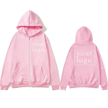 Cardigan à fermeture éclair DIY pour hommes et femmes, nouvelle mode 2025, votre propre design, logo/image de marque, personnalisation personnalisée à tout moment,