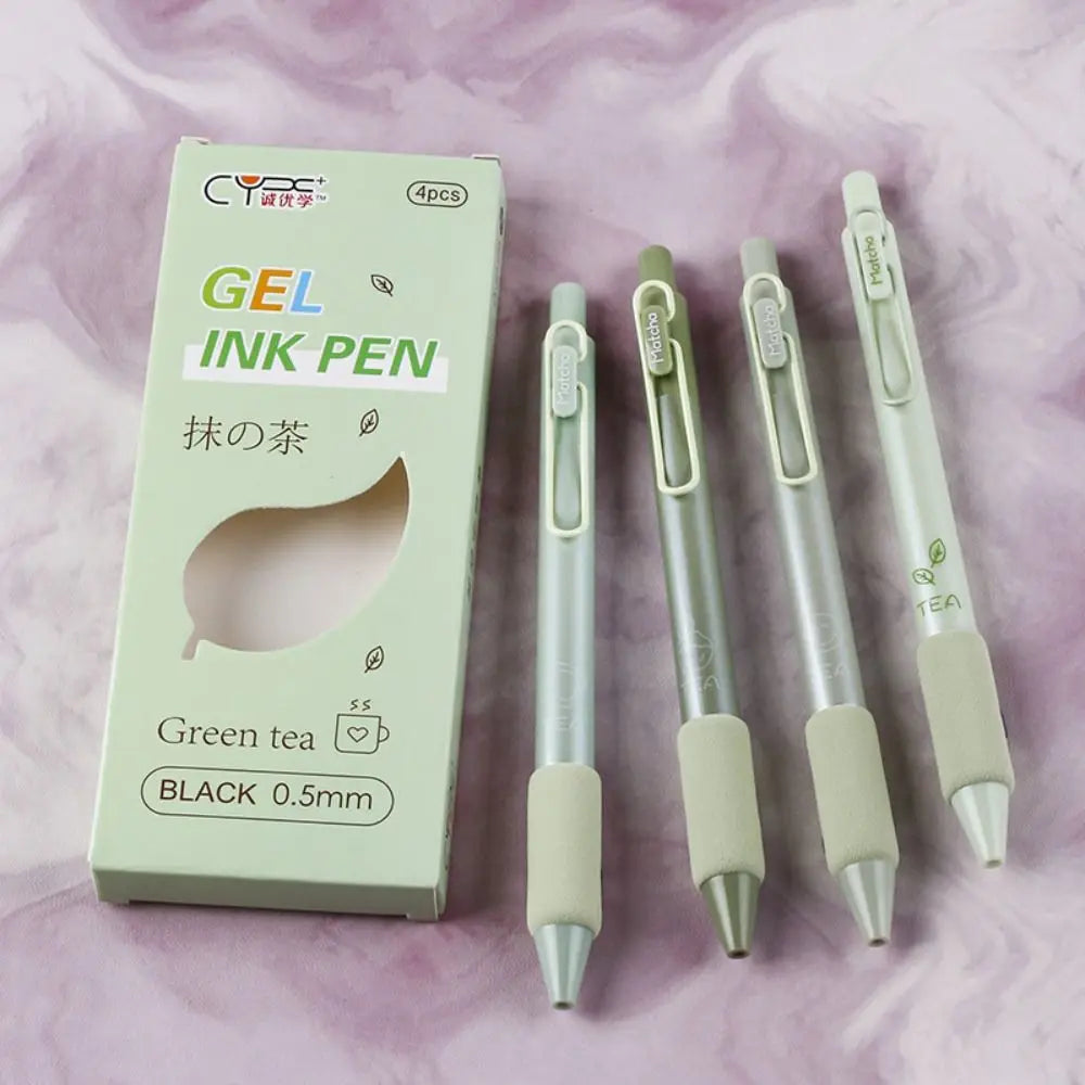 Stylo Gel 0.5mm, stylo à bille à encre de couleur noire, 4 pièces