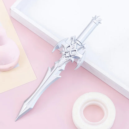 Stylo Gel bleu, bras créatifs, accessoires d'épée, papeterie scolaire d'écriture pour étudiants, fournitures de bureau, 4 pièces