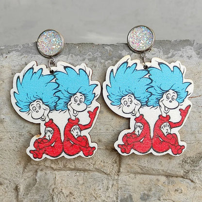 Boucles d'oreilles en acrylique JeTassel pour femmes, flammes européennes, gouttes, coeur, crâne, lame de chat, bijoux punk, gels de poisson, étoile