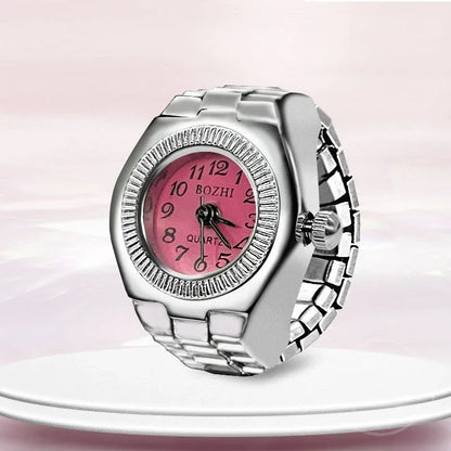 Montre de doigt punk vintage pour hommes et femmes, mini bracelet élastique,