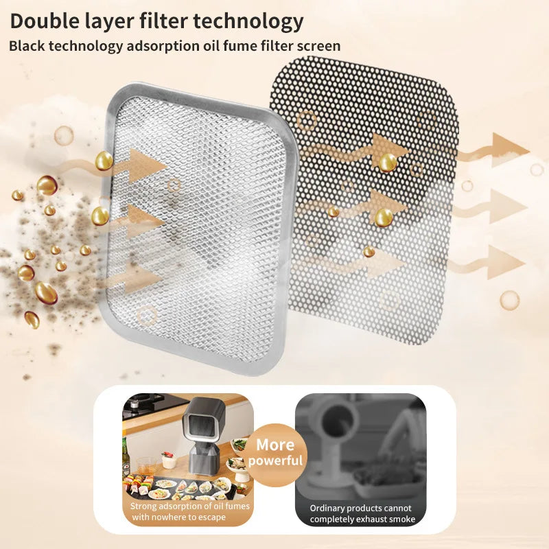 Petite hotte de cuisine domestique, table de barbecue portable, grande hotte de cuisine à aspiration pour la cuisine domestique