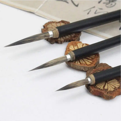 Nouveau 6/3/1PC pinceau de calligraphie chinoise céramique crochet ligne pinceau à peinture Fine stylo belette souris moustaches pierre blaireau cheveux pinceau