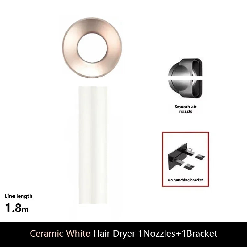 Sèche-cheveux ionique professionnel avec technologie anionaire, air chaud et froid, outil de coiffure léger 5 en 1 pour des éruptions faciles, séchage rapide