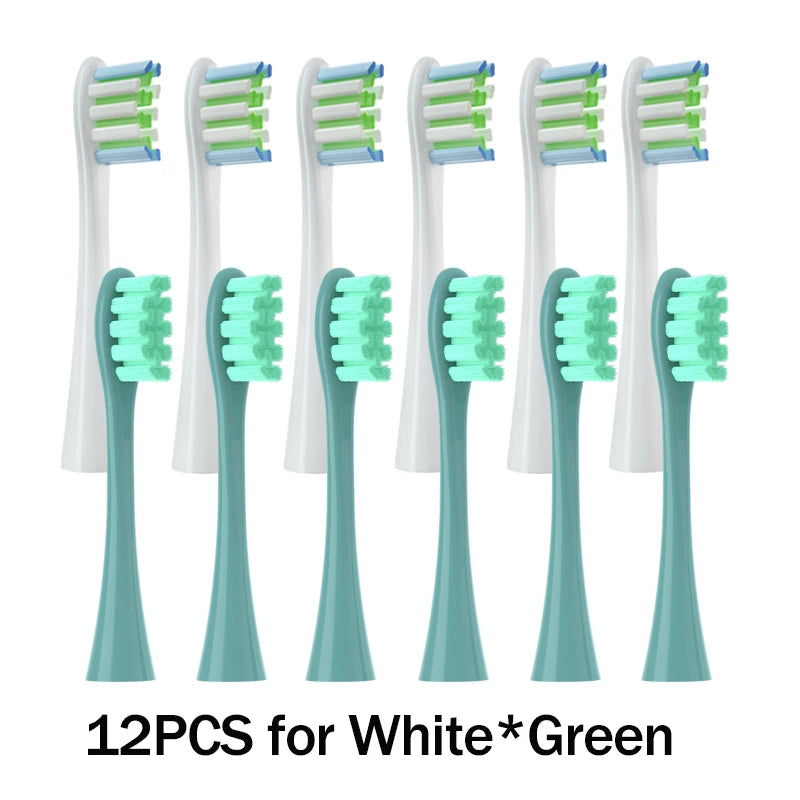 Têtes de brosse de remplacement, scellées sous vide, emballées, pour Oclean X PRO/ Z1/ F1/ One/ Air 2 /SE, buses de nettoyage en profondeur souples DuPont, 12 pièces