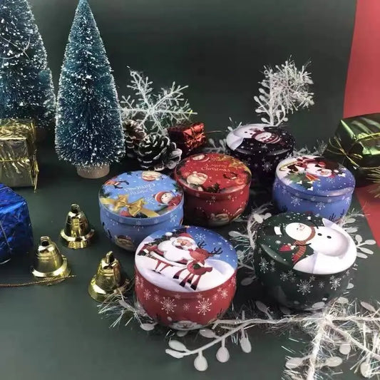Boîte à bonbons de noël, bonbons au chocolat, pots de bougies d'aromathérapie, ornements DIY, cadeaux de noël pour enfants, décoration du nouvel an 2023