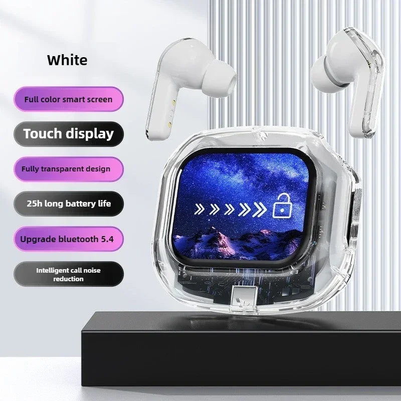 Écouteurs sans fil compatibles Bluetooth, écran LCD, TWS