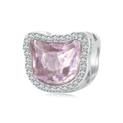 100% argent Sterling 925 véritable 10 couleurs breloque coeurs radieux en cristal pour Bracelet