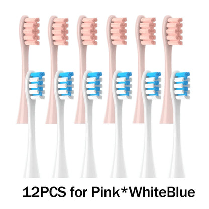 Têtes de brosse de remplacement, scellées sous vide, emballées, pour Oclean X PRO/ Z1/ F1/ One/ Air 2 /SE, buses de nettoyage en profondeur souples DuPont, 12 pièces