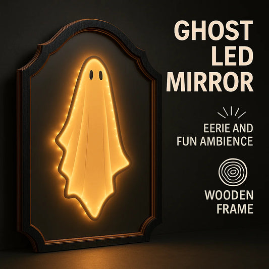 Miroir hologramme fantôme d'halloween, Illusion effrayante, décoration murale LED, maison hantée, ornement de farces effrayantes