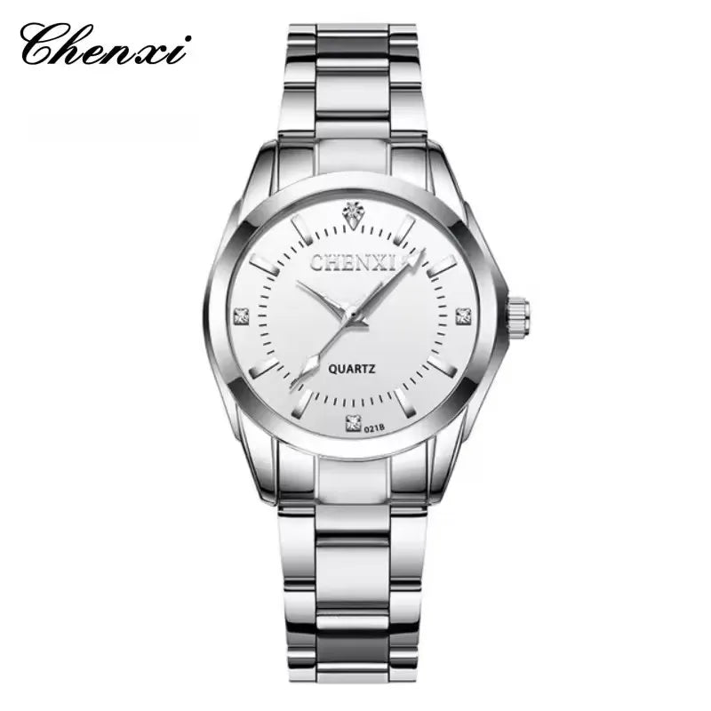 CHENXI 021B montre à Quartz pour femmes mode élégante étanche bracelet en acier inoxydable